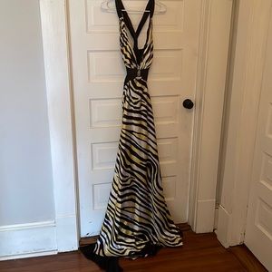 Cache floor length gown.